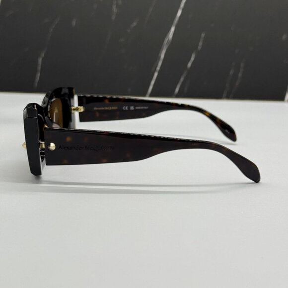 NEW AM0426S 002 ALEXANDER MCQUEEN HAVANA SQUARE UNISEX SUNGLASSES main image 4